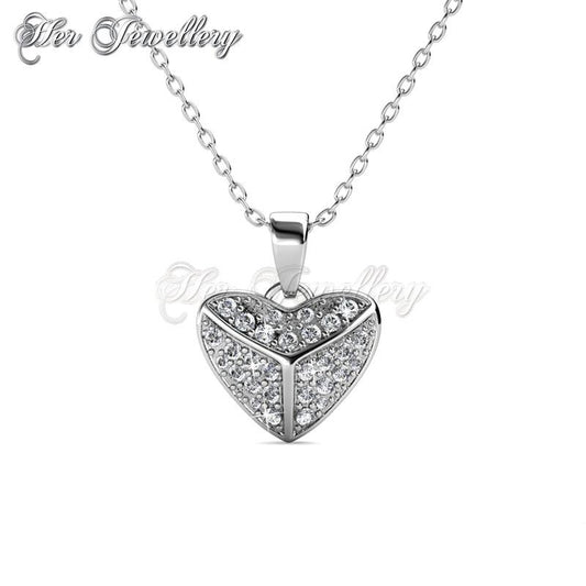 Swarovski Crystals Shield Heart Pendantâ€ - Her Jewellery