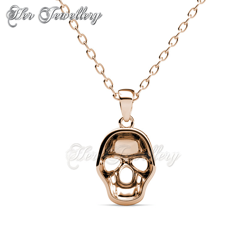 Swarovski Crystals Skull Pendant (Rose Gold) - Her Jewellery