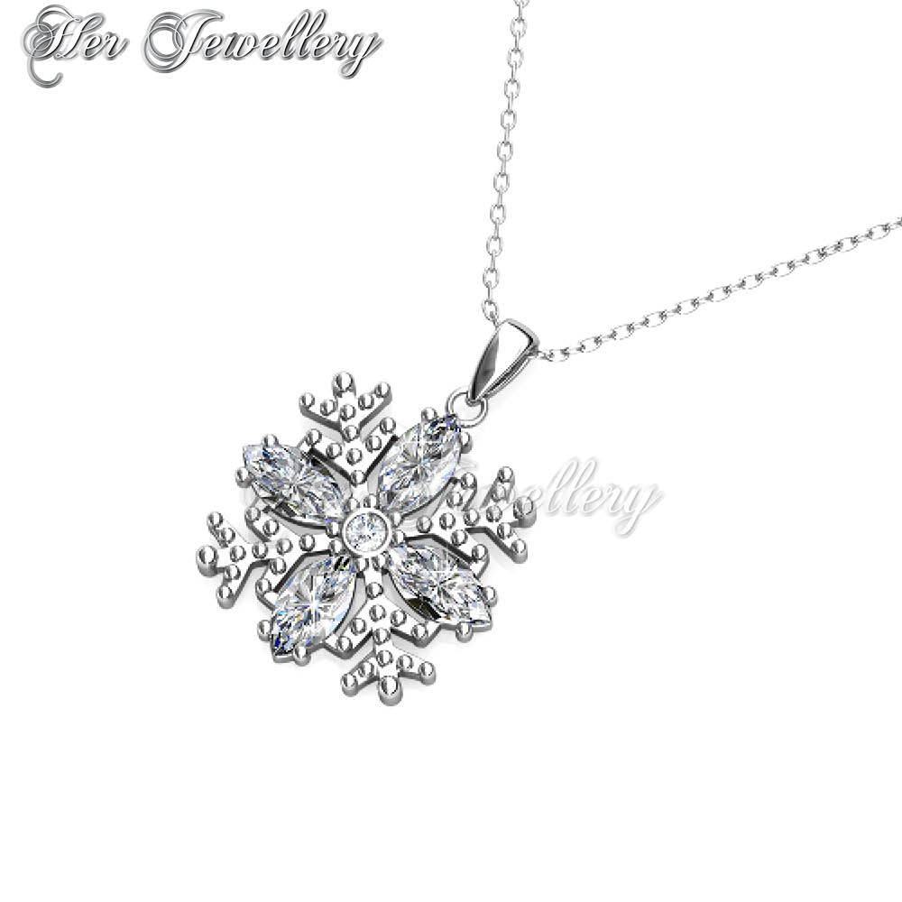 Swarovski Crystals Snow Pendant - Her Jewellery
