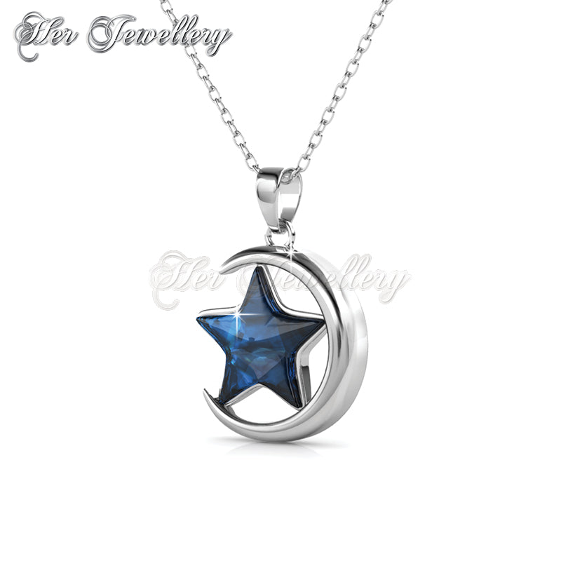 Swarovski Crystals Starry Moon Pendantâ€ - Her Jewellery