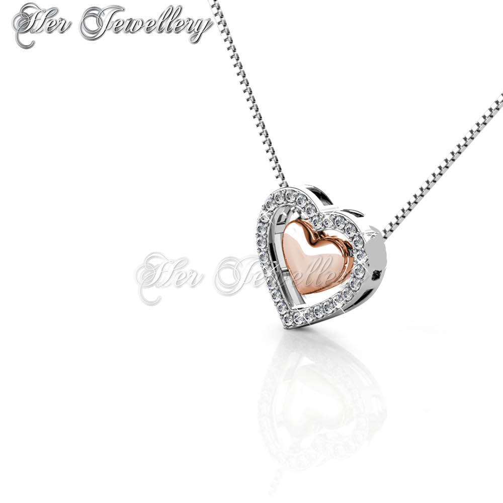 Swarovski Crystals Trio Heart Pendant - Her Jewellery