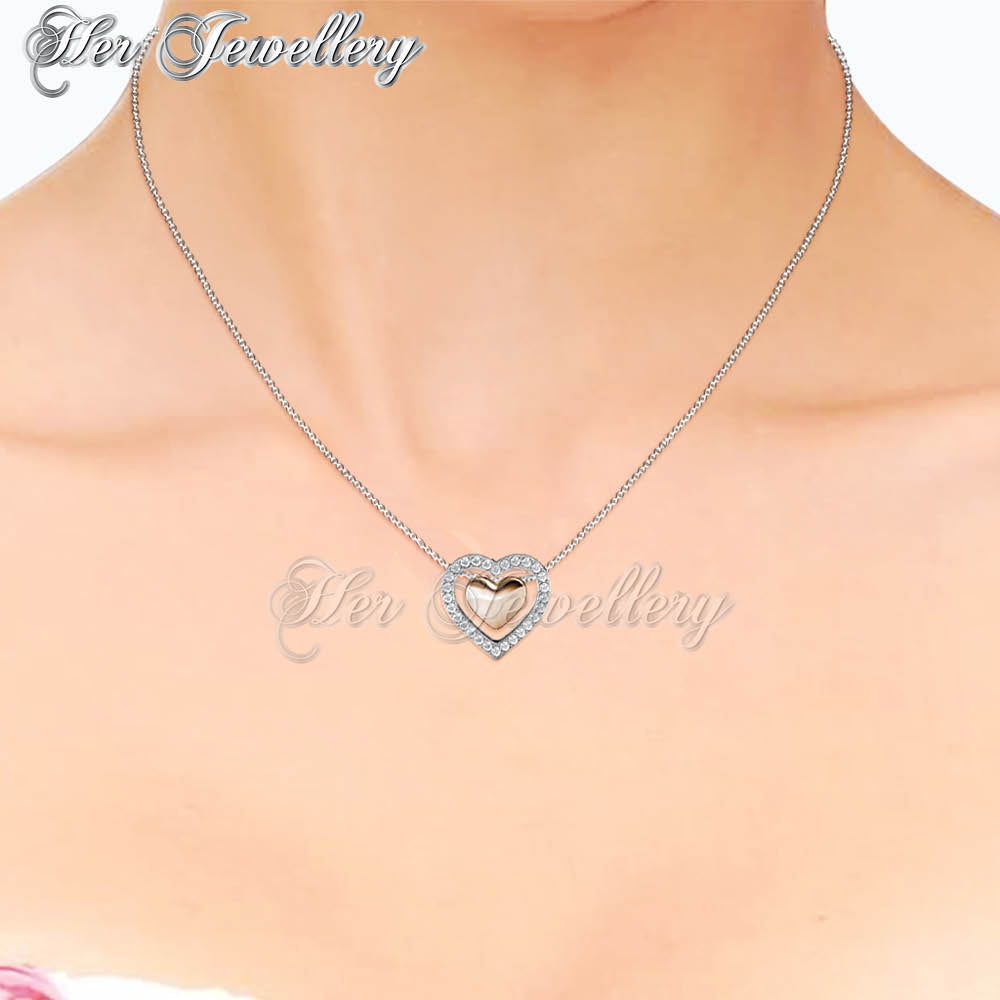 Swarovski Crystals Trio Heart Pendant - Her Jewellery