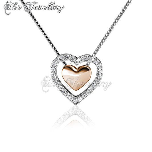 Swarovski Crystals Trio Heart Pendant - Her Jewellery