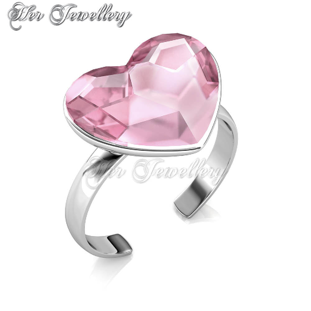 Swarovski pink heart on sale ring