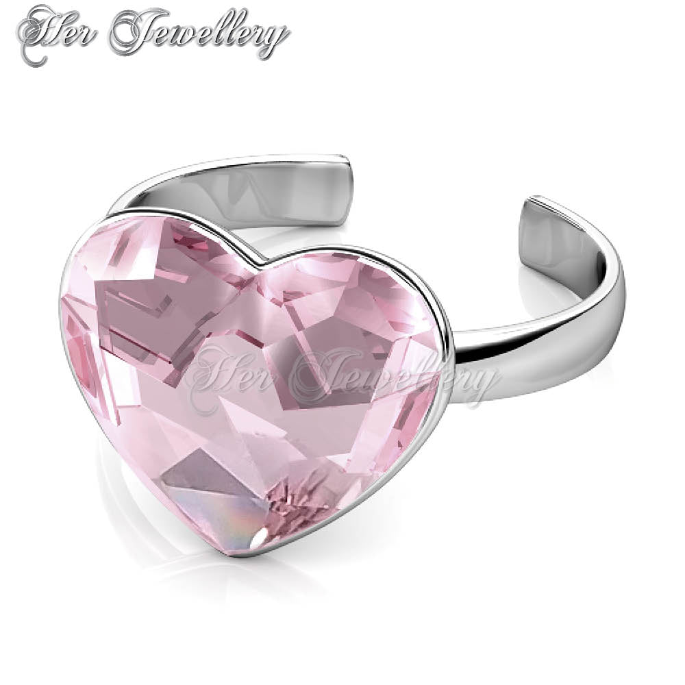 Swarovski Crystals Crystal Heart Ring - Her Jewellery