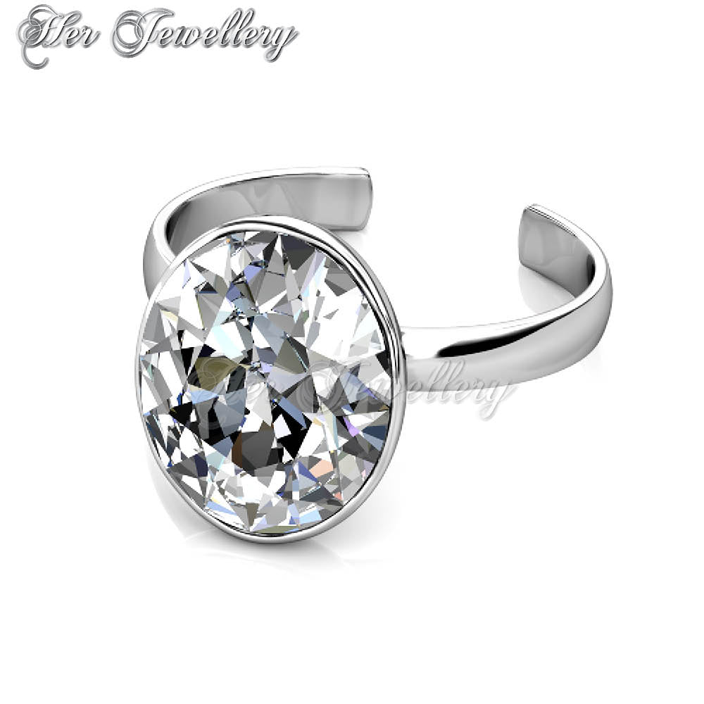Swarovski Crystals Elliptic Ring - Her Jewellery