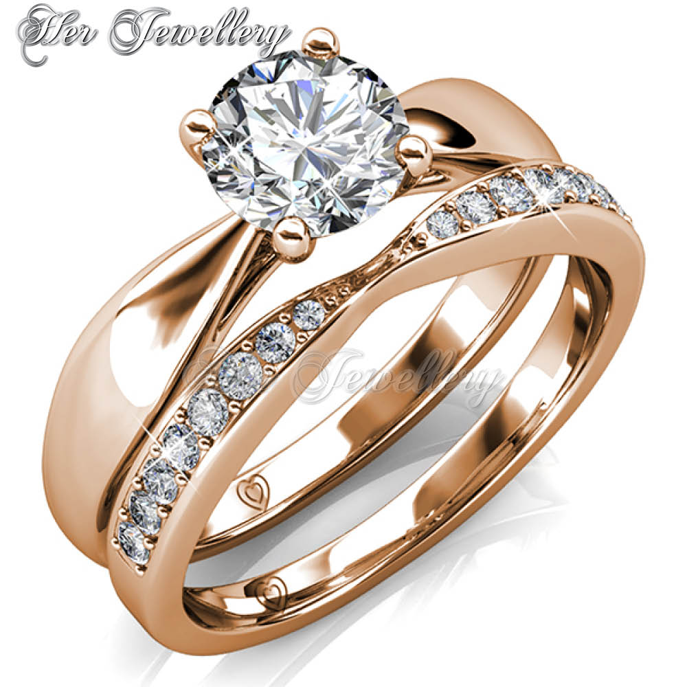 Swarovski Crystals Prestige Ring (Rose Gold) - Her Jewellery