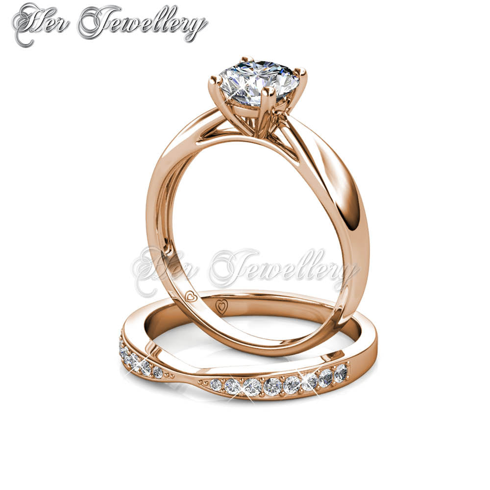 Swarovski Crystals Prestige Ring (Rose Gold) - Her Jewellery