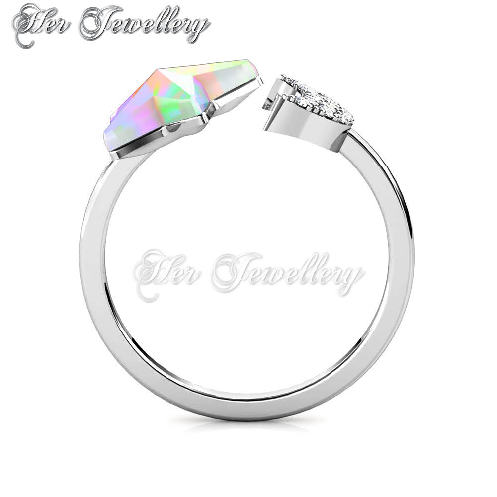 Swarovski Crystals Shiny Night Ring - Her Jewellery