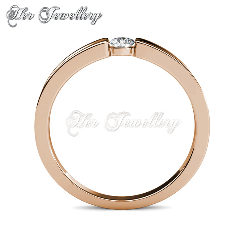 Swarovski Crystals Simplicity Ring (Rose Gold) - Her Jewellery