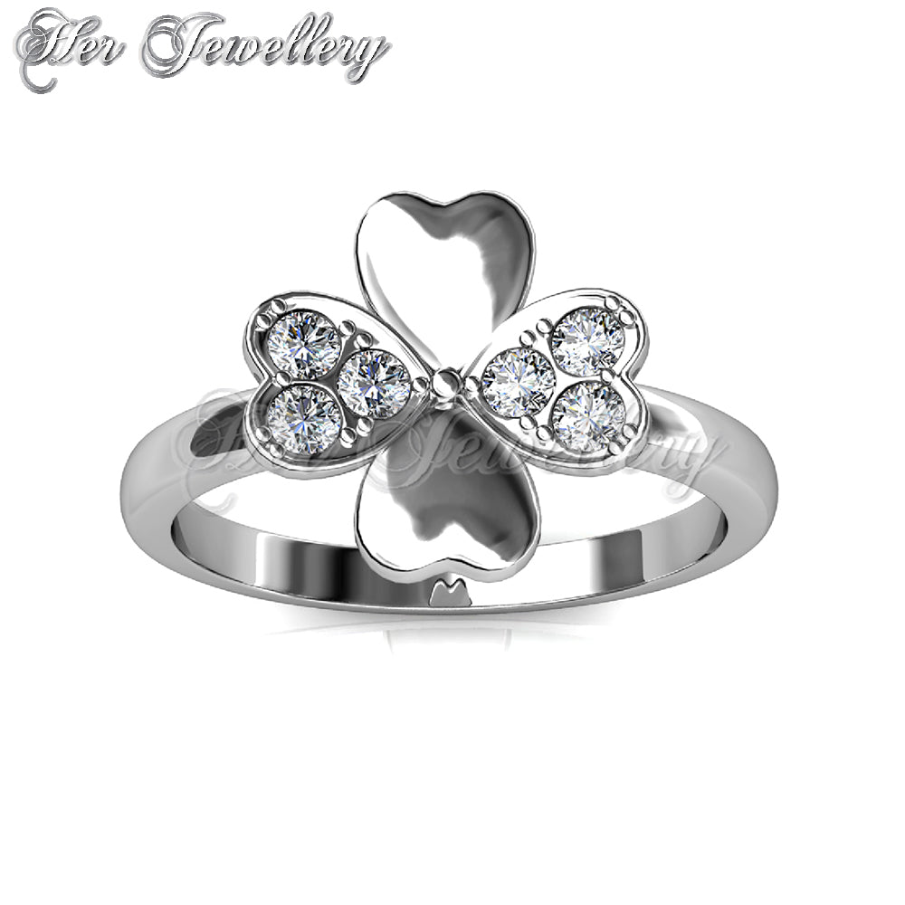 Swarovski Crystals Sweet Clover Ring - Her Jewellery