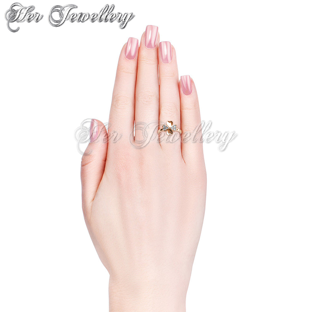 Swarovski Crystals Sweet Clover Ring - Her Jewellery