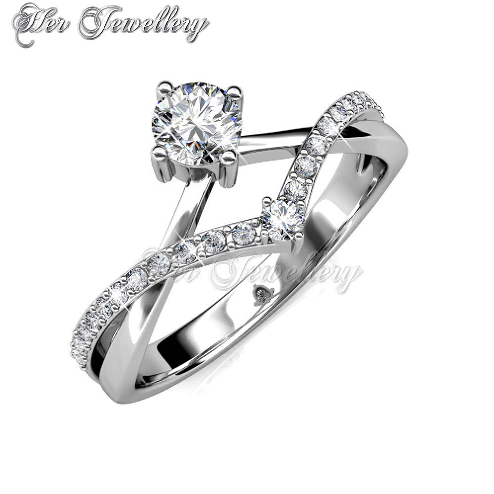 Swarovski Crystals Tiara Ring - Her Jewellery