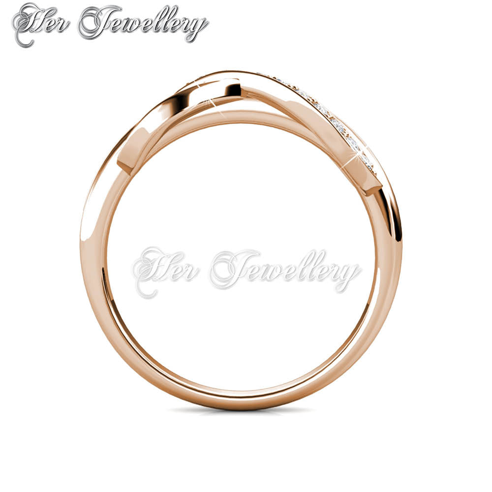 Swarovski Crystals Trist Ring (Rose Gold) - Her Jewellery