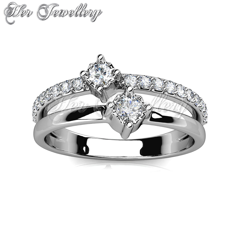 Swarovski Crystals Twin Royal Ring - Her Jewellery