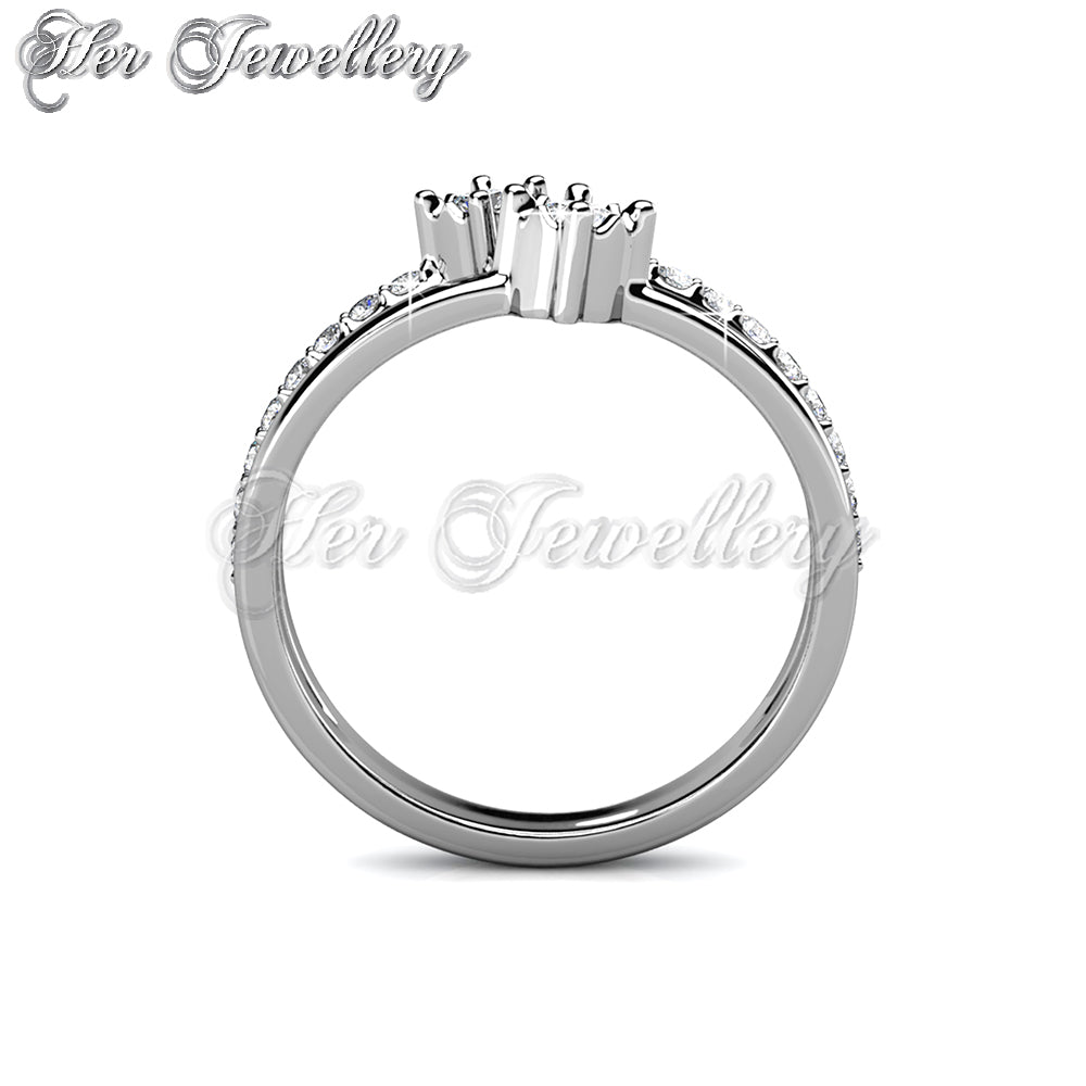 Swarovski Crystals Twin Royal Ring - Her Jewellery