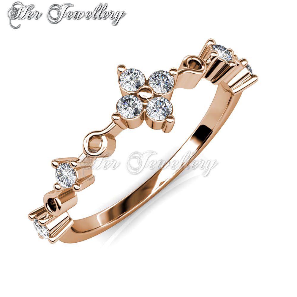 Swarovski Crystals Vayne Ring (Rose Gold) - Her Jewellery