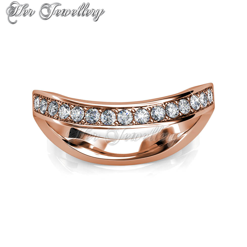 Swarovski Crystals Gracious Ring (Rose Gold) - Her Jewellery
