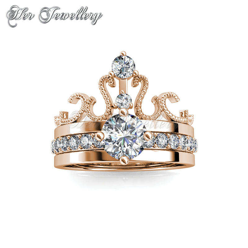 Swarovski Crystals Royalty Ring (Rose Gold) - Her Jewellery
