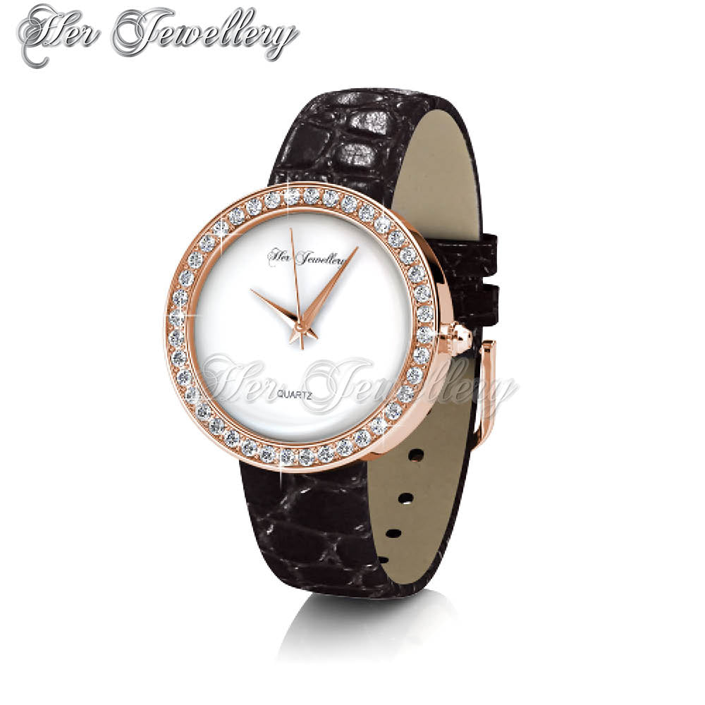 Swarovski leather online watch