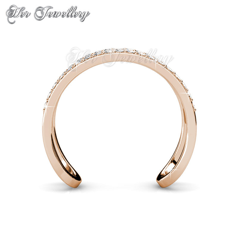 Swarovski Crystals Veronica Ring Rose Gold - Her Jewellery