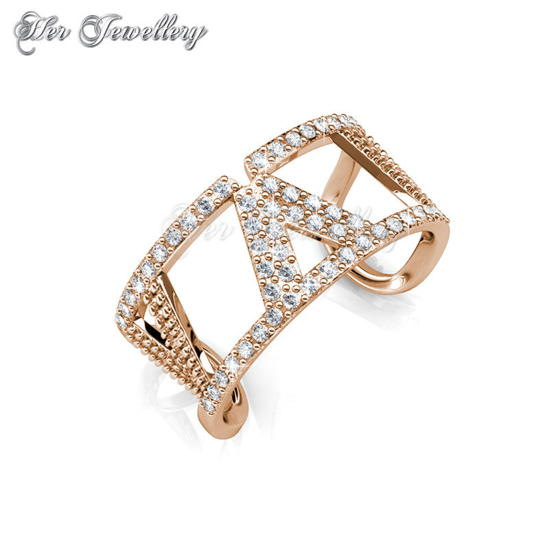 Swarovski Crystals Veronica Ring Rose Gold - Her Jewellery