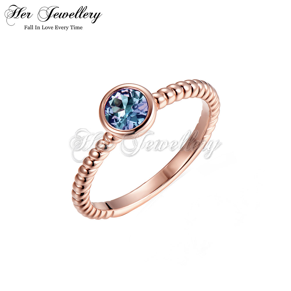 Twisted Round Alexandrite Ring