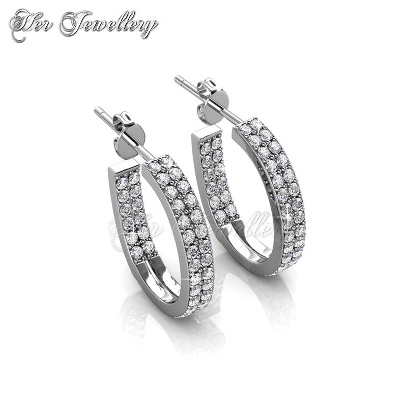 Swarovski Crystals Luxx Hoop Earrings - Her Jewellery