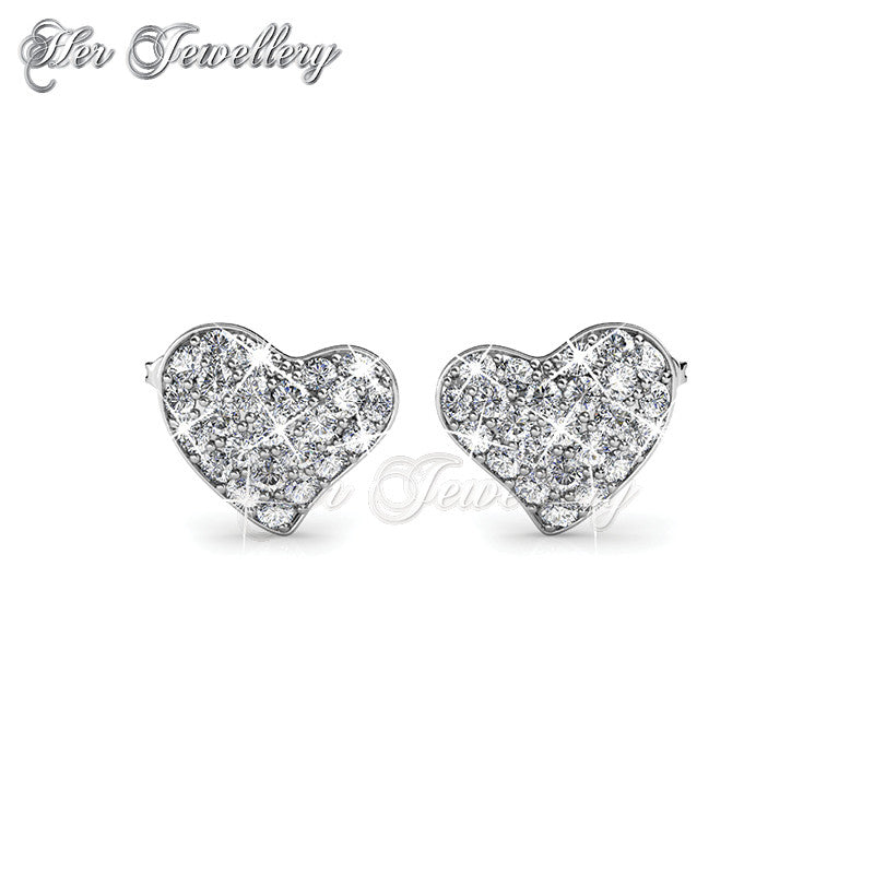 Swarovski Crystals Happy Love Earrings - Her Jewellery