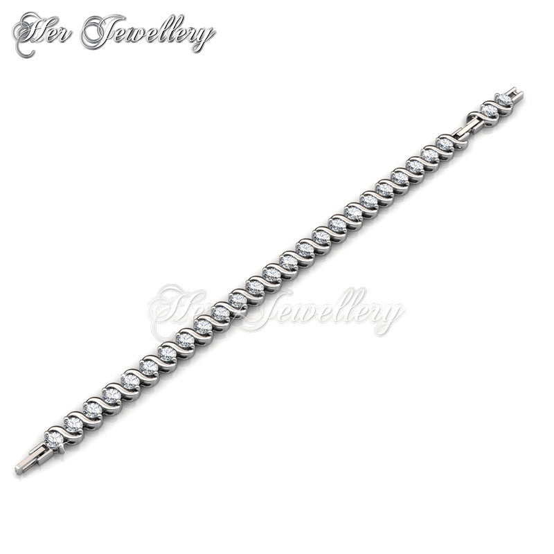 Swarovski Crystals Spiral Bracelet - Her Jewellery