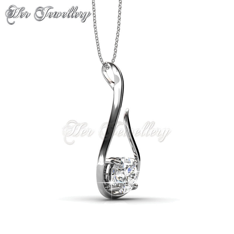 Swarovski Crystals Hope Silver Pendant - Her Jewellery
