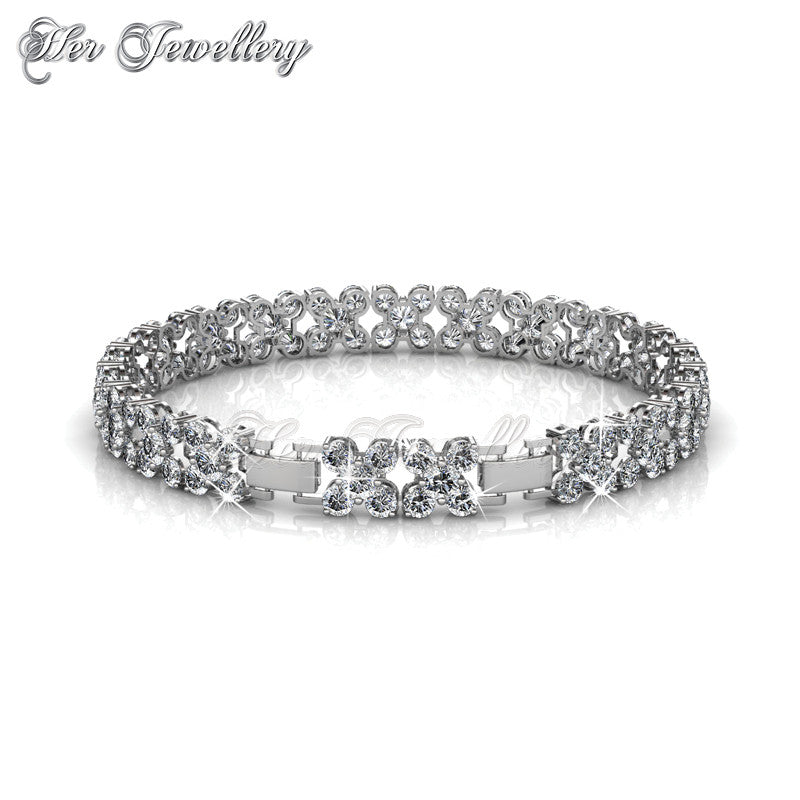Swarovski Crystals Flowery Bracelet - Her Jewellery