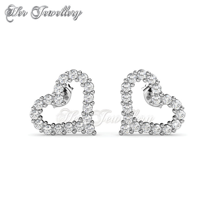 Swarovski Crystals Twice Love Earrings - Her Jewellery