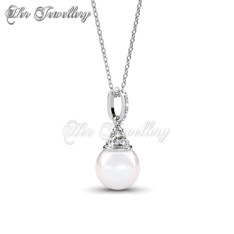 Swarovski Crystals Happy Pearl Pendant - Her Jewellery