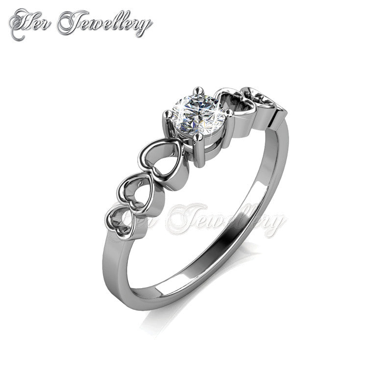 Swarovski Crystals Sweet Love Ring - Her Jewellery