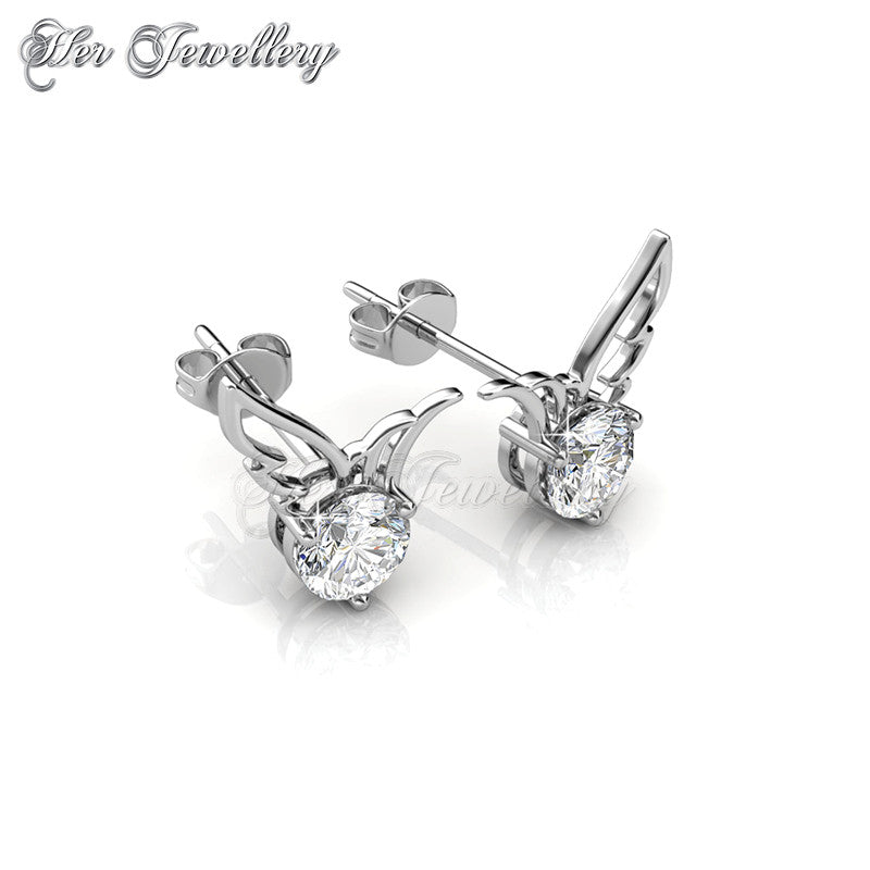 Swarovski Crystals Wing Earrings - Her Jewellery