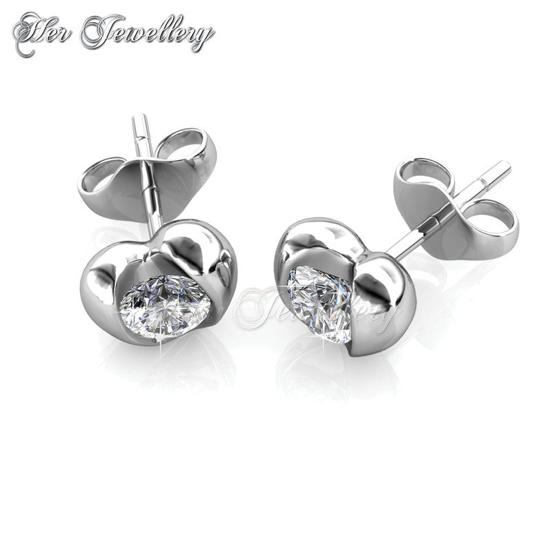 Swarovski Crystals Simply Love Earrings - Her Jewellery