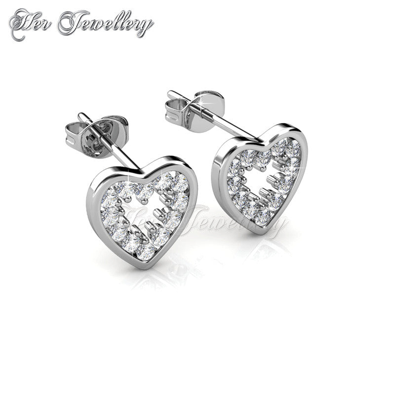 Swarovski Crystals Oh Love Earrings - Her Jewellery
