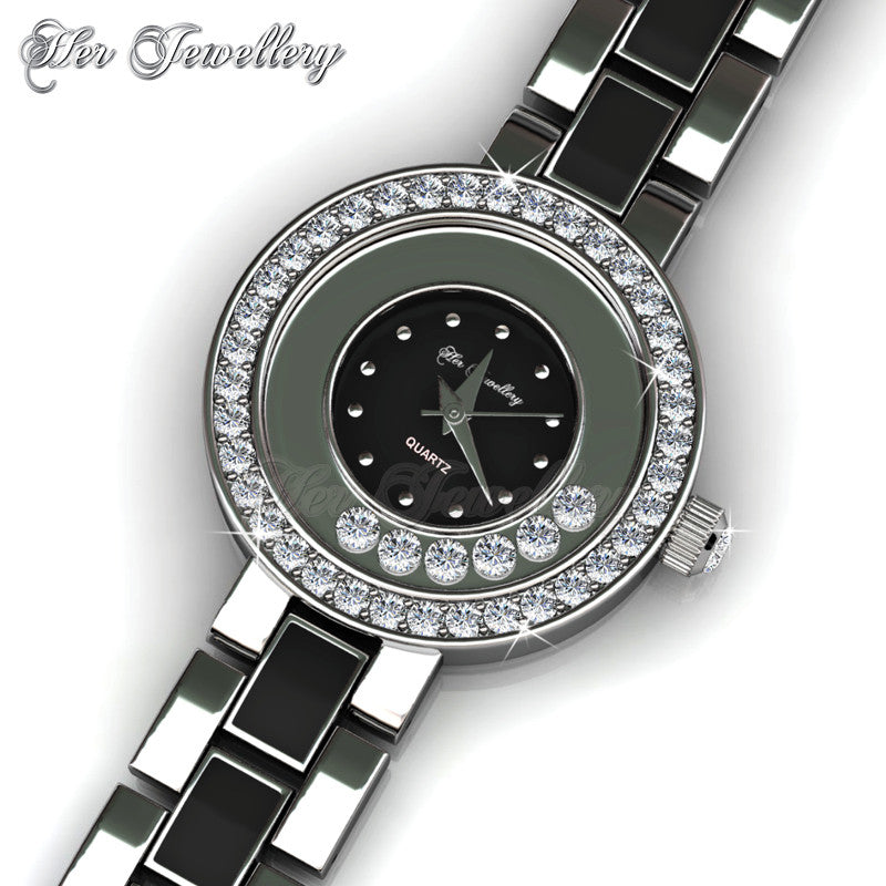 Silver crystal outlet watch