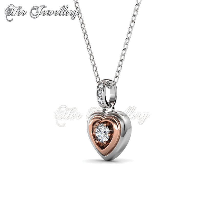 Swarovski Crystals Magic Heart Duo Pendant - Her Jewellery