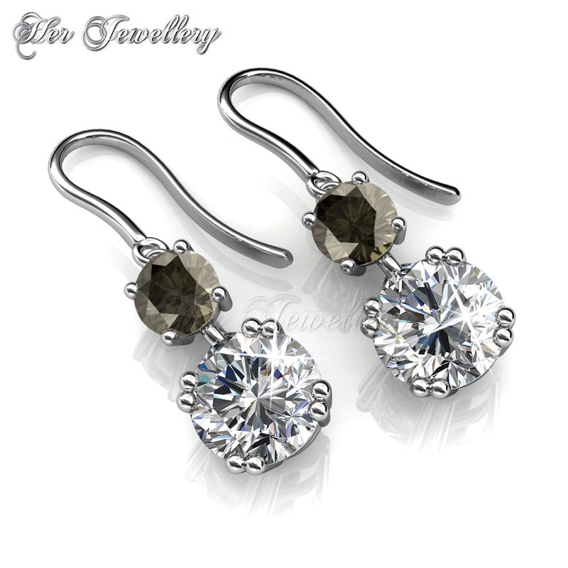 Swarovski Crystals Snowman Hook Earrings - Her Jewellery