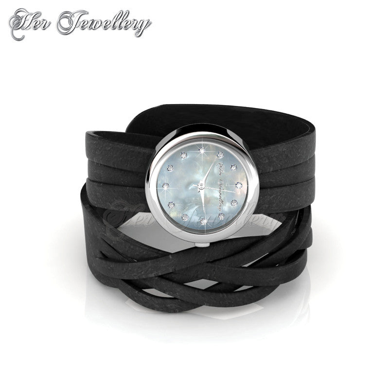 Swarovski Crystals Wrap Leather Watch - Her Jewellery