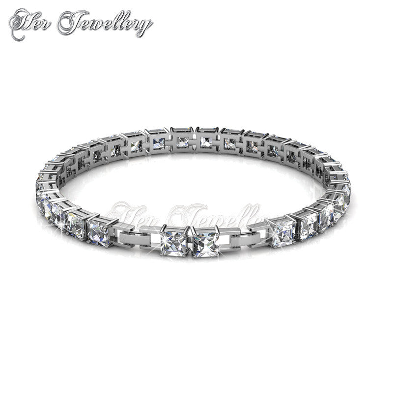Swarovski Crystals Square Tennis Braceletâ€ - Her Jewellery