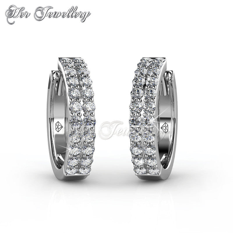 Swarovski Crystals Glamour Ring Earringsâ€ - Her Jewellery