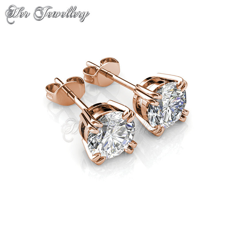 Swarovski Crystals Lowe Solitaire Earrings - Her Jewellery