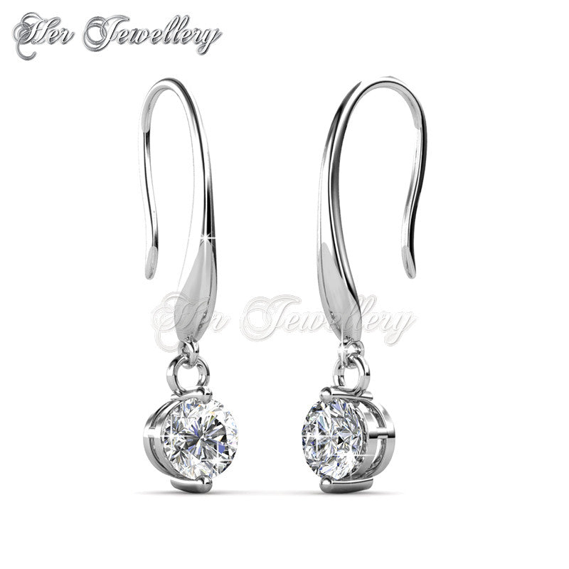 Swarovski Crystals Hook Earrings - Her Jewellery