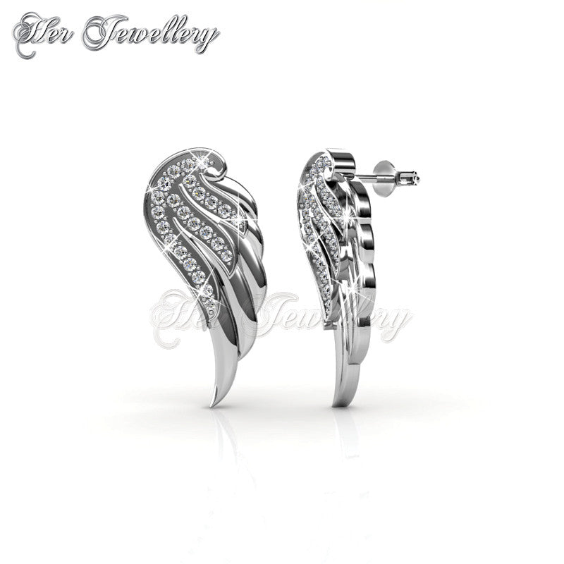 Swarovski Crystals Angel Wing Earrings - Her Jewellery