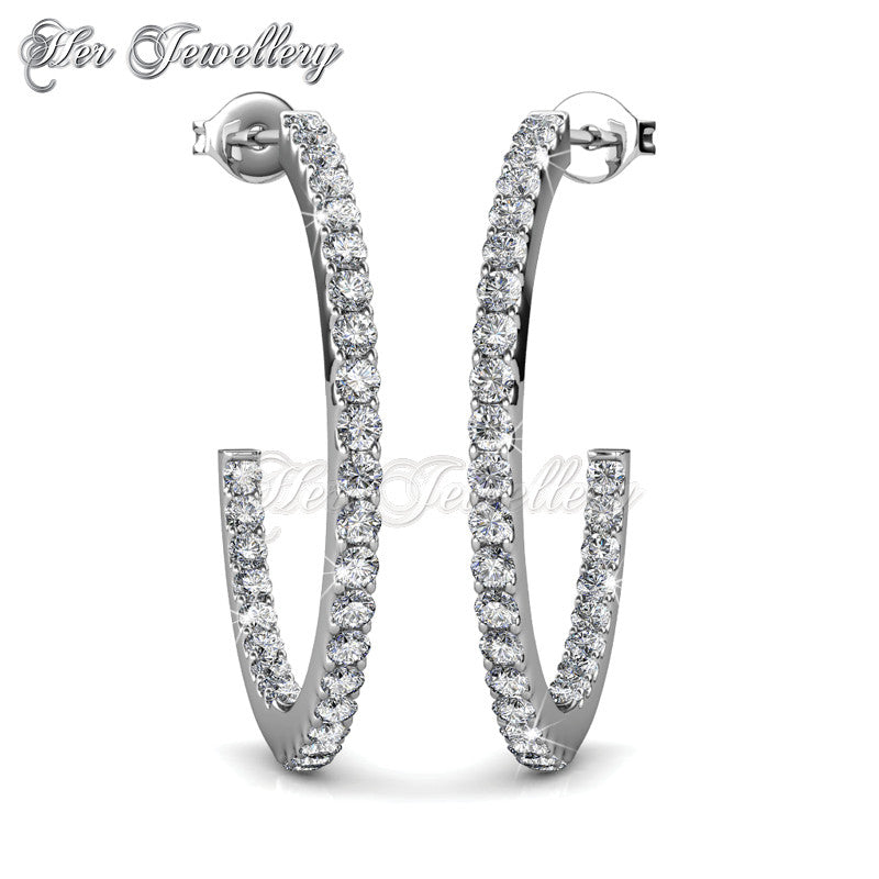 Swarovski Crystals Simply Hoop Earringsâ€ - Her Jewellery