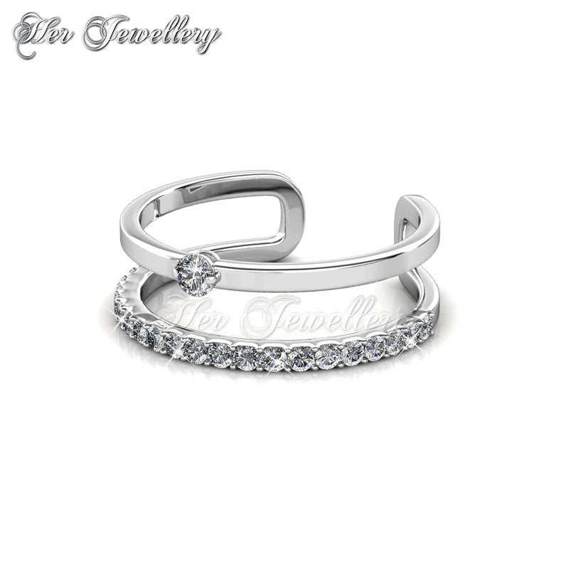 Swarovski Crystals Stylish Ring - Her Jewellery