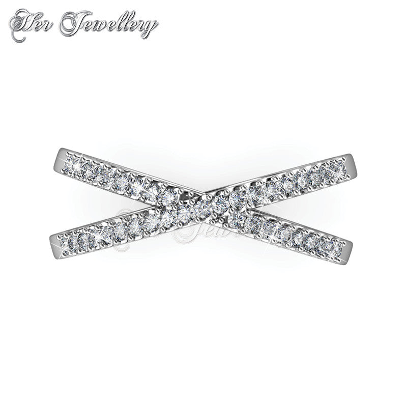 Swarovski Crystals X Ring - Her Jewellery